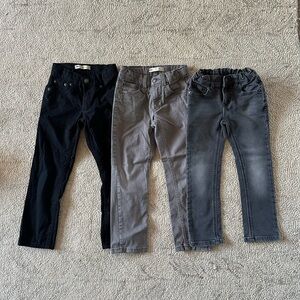 Kids' Stylish Black and Gray Jeans Set